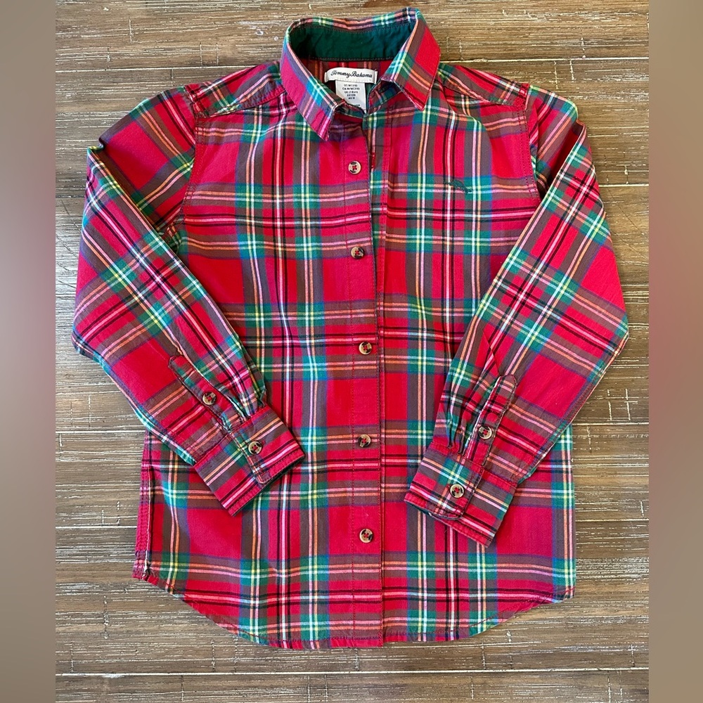 Boys, Tommy Bahama button down shirt, size 7-8